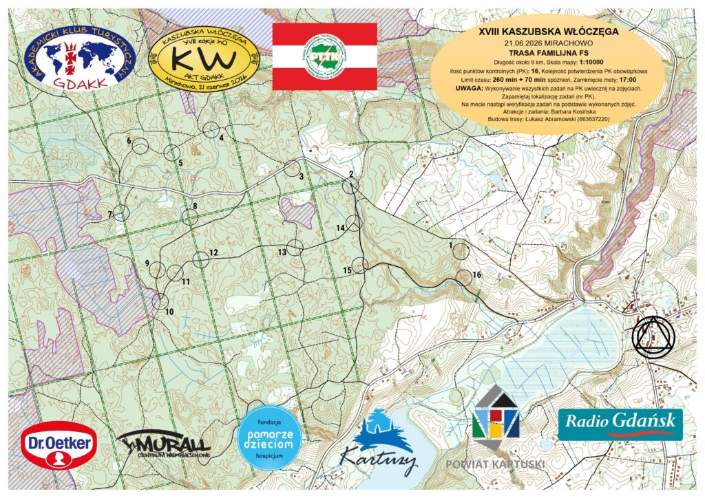 Mapa trasy FS – Familijna dla nieco starszych